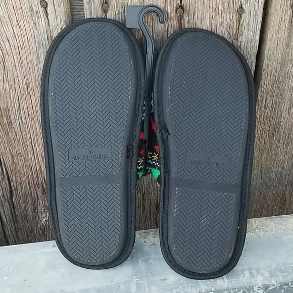 Santa Christmas Knit Mens Slippers - Picture 7 of 9